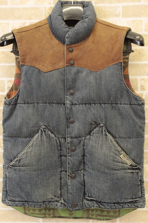 ダブルアールエル　RRL デニムベスト　ジレベスト　インディゴ　38 M相当 RRL デニムベスト ダブルアールエル RRL デニムベスト ジレベスト