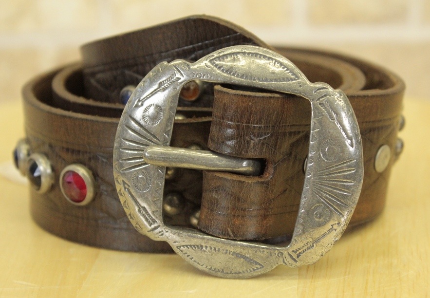 美品 RRL ヴィンテージベルト 32サイズ RRL ラルフローレンスタッズレザーベルトヴィンテージ32