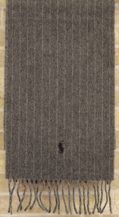 (���ե������) Ralph Lauren �ԥ󥹥ȥ饤�� �� ���֥�ե����� �� �������� �����ꥢ�� �ޥե顼 �إ��� pinstriped double-faced scarf