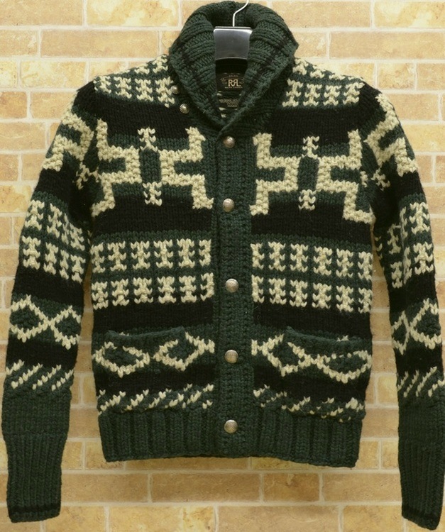ダブルアールエル) RRL ショールカラー カーディガン XL Shawl-Collar 