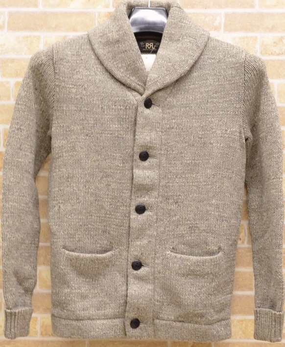 RRL コットン ショールカラー　カーディガン グレー系 L　ダブルアールエル ダブルアールエル) RRL ショールカラー カーディガン グレー XS
