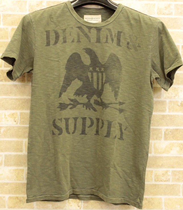 ���ե������ Denim&Supply �ǥ˥�����ץ饤 ����ֿ��� �������� ���ƥ󥷥� �ץ��� T����� XXL
