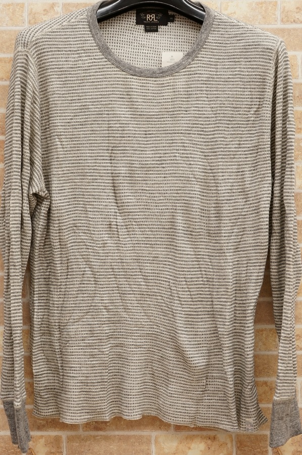 ダブルアールエル) RRL ワッフル ニット クルーネック サーマル XXL