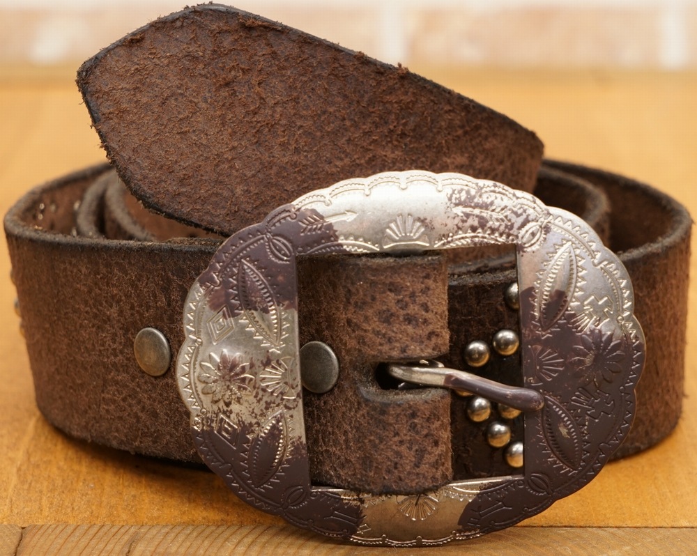 RRL ダブルアールエル 加工 ビンテージダークブラウン レザー