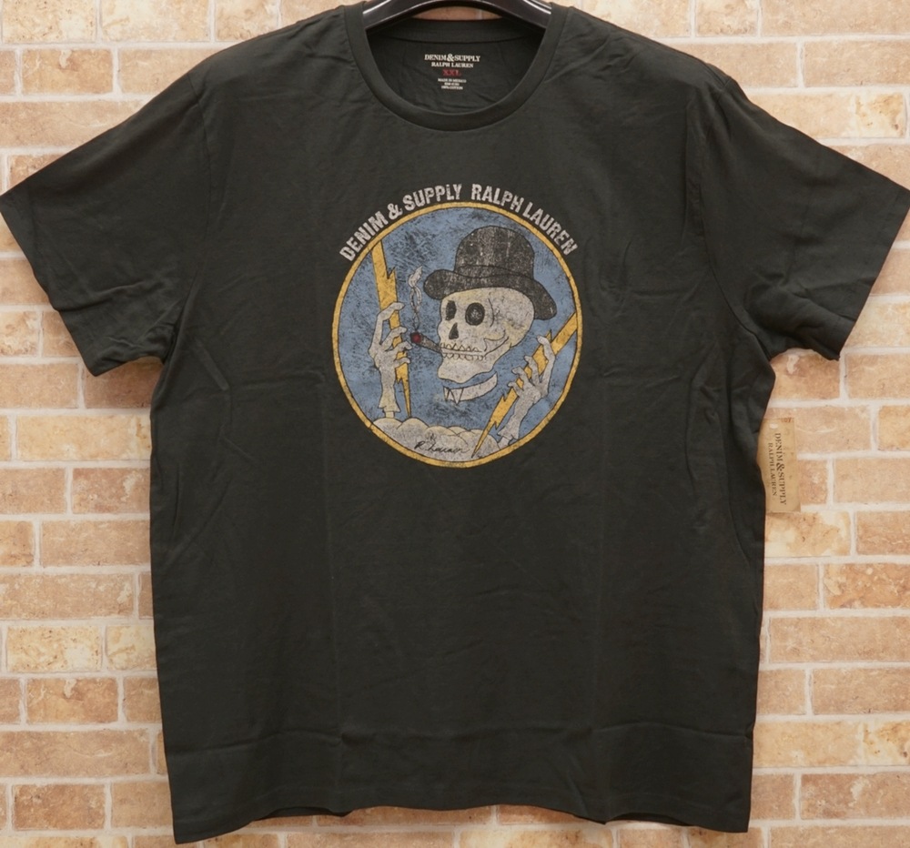 ���ե������ Denim&Supply �ǥ˥�����ץ饤 ������ ����ե��å� T����� �֥�å� XXL