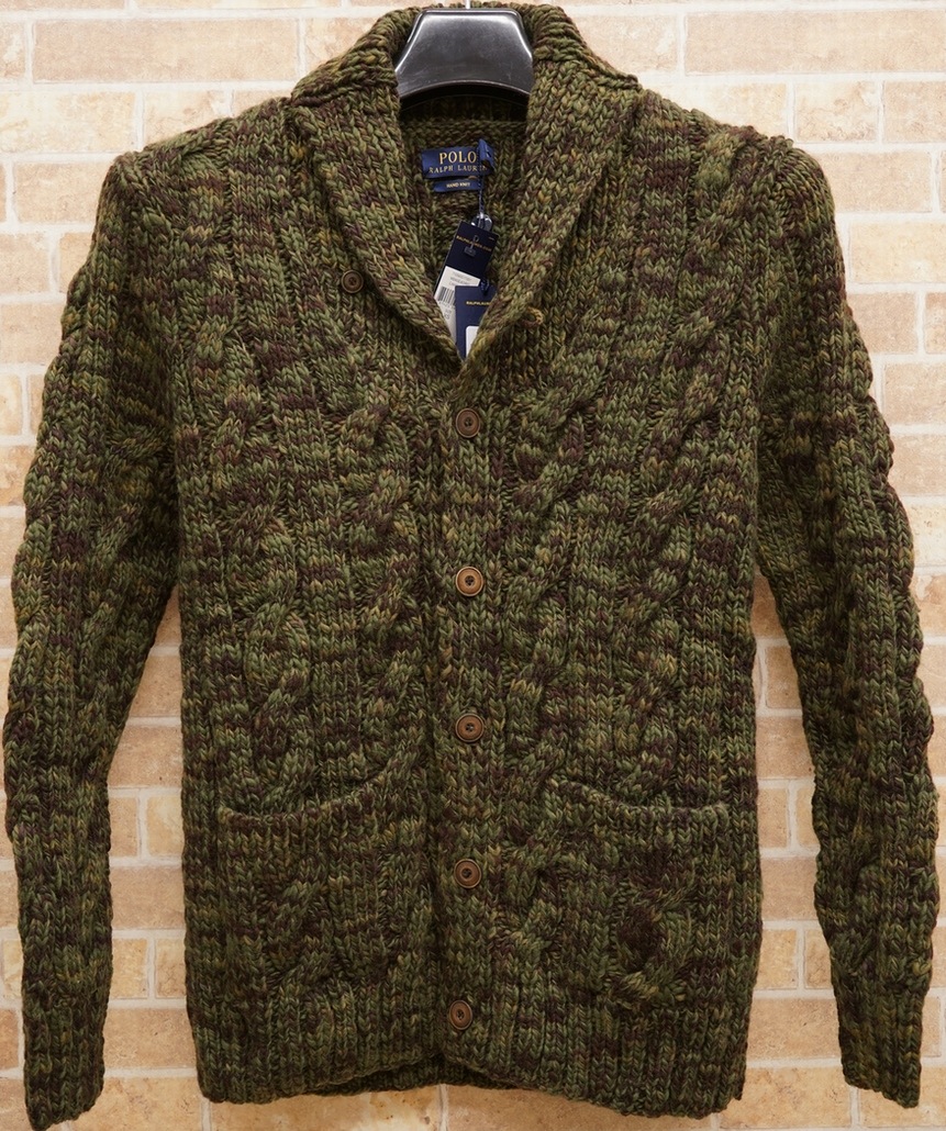 (���ե������) Ralph Lauren ����� ������ ���硼�� �����ǥ����� S Camo Wool Shawl Cardigan
