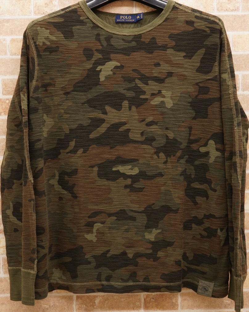 ラルフローレン) Ralph Lauren キャモ ワッフル ニット プルオーバー