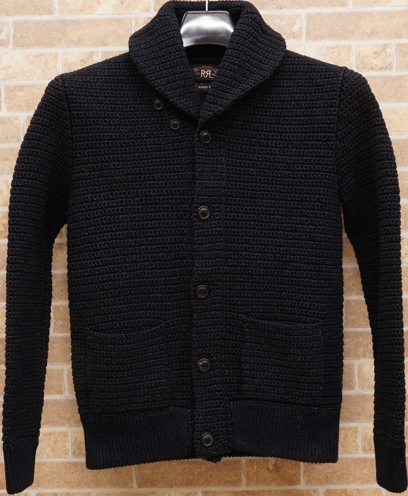 RRL ダブルアールエル HAND KNIT カーディガン ダブルアールエル) RRL ハンドニット ベルテッド ランチ ショール
