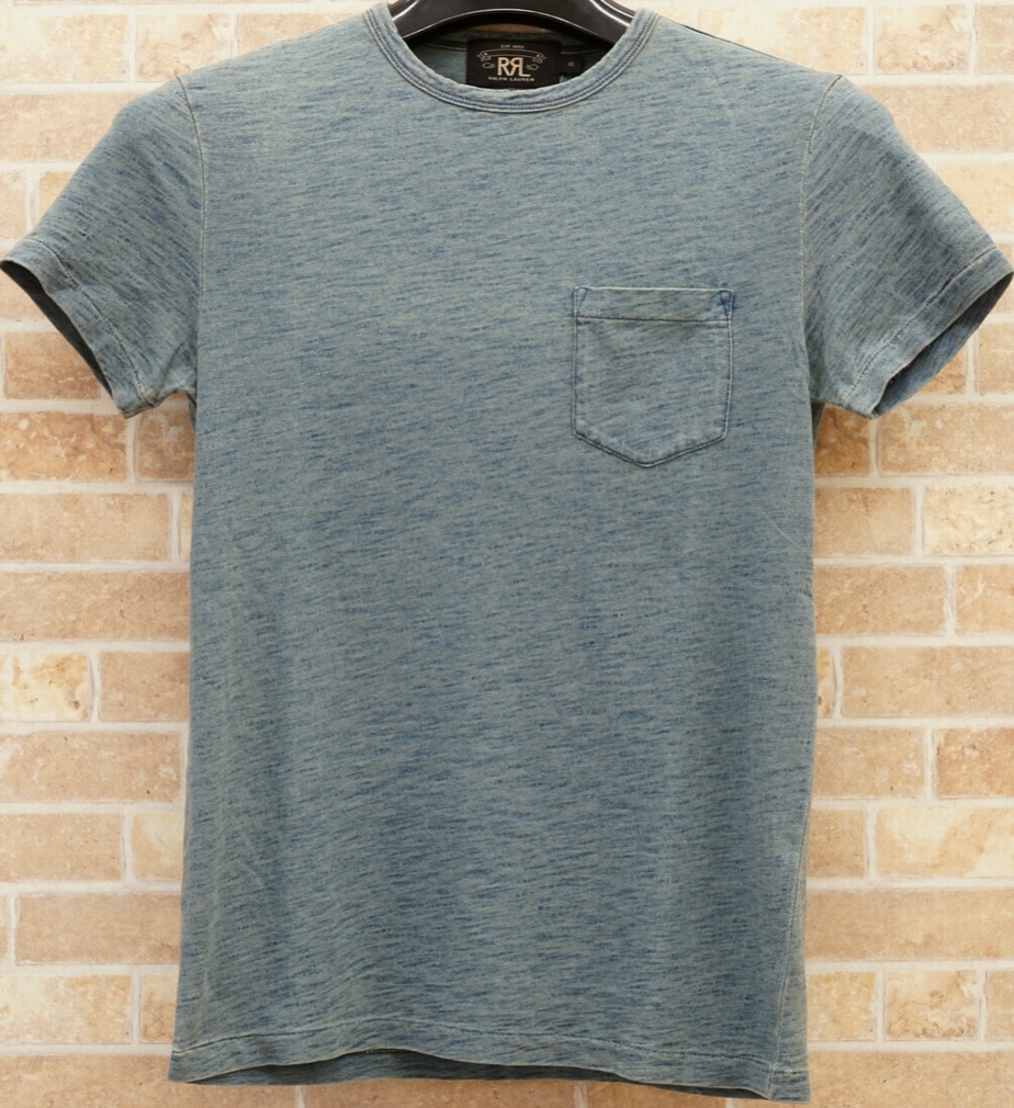 (���֥륢���륨��) RRL ����� �ݥ��å� T����� �����å��� �� ����ǥ��� Slub pocket t washed indigo