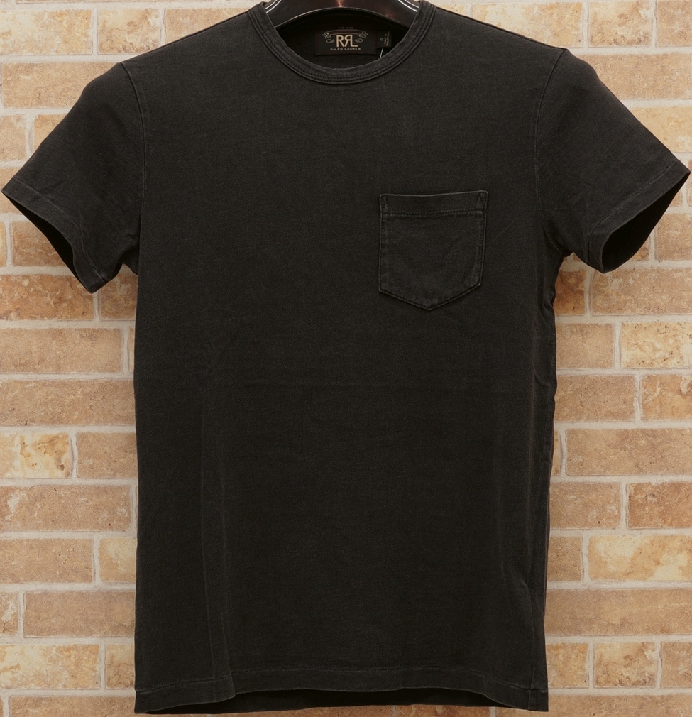 ダブルアールエル) RRL スラブ ポケット Tシャツ ブラック インディゴ 