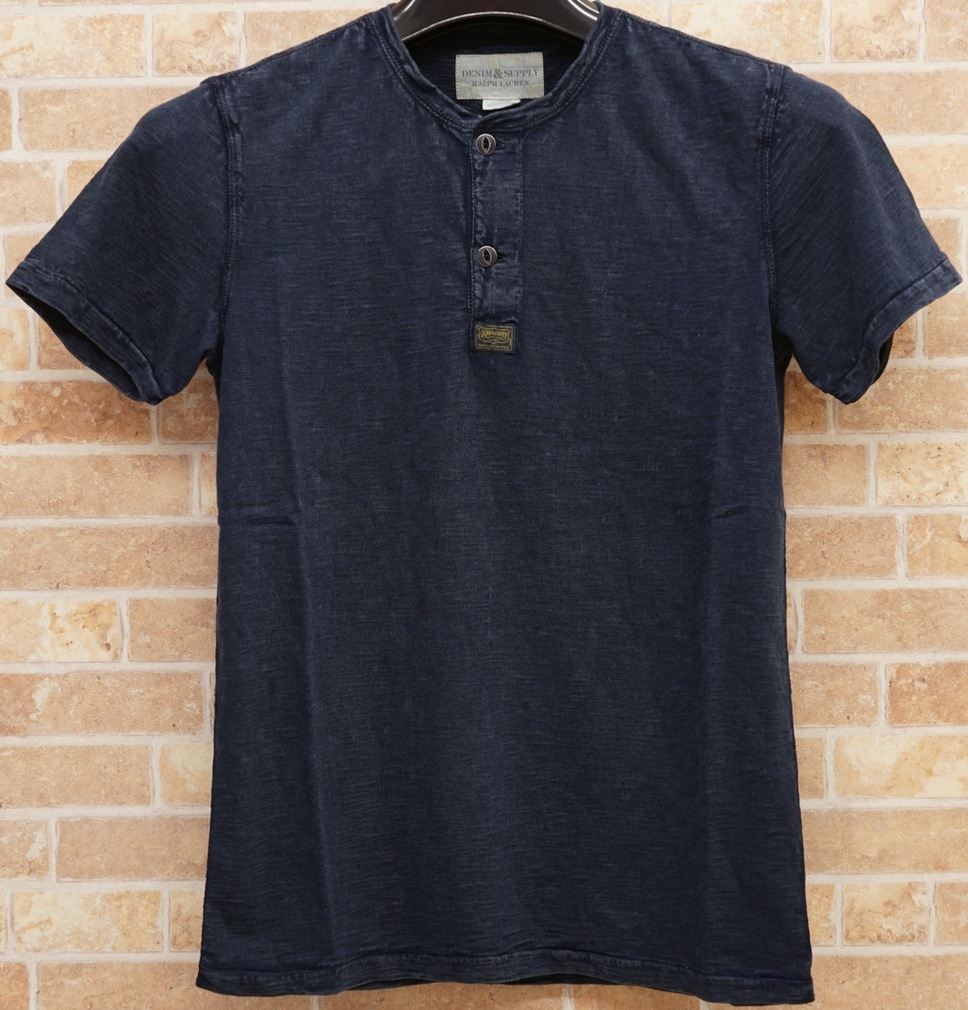 ���ե������ Denim&Supply �ǥ˥�����ץ饤 ���åȥ� �إ�꡼ �ͥ��� �᥿��ܥ��� ����ǥ��� Cotton Indigo henley