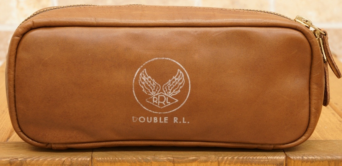 (֥륢륨) RRL ꥢ 쥶 A-2 ȥ٥ݡ ֥饦 Leather Travel Bag