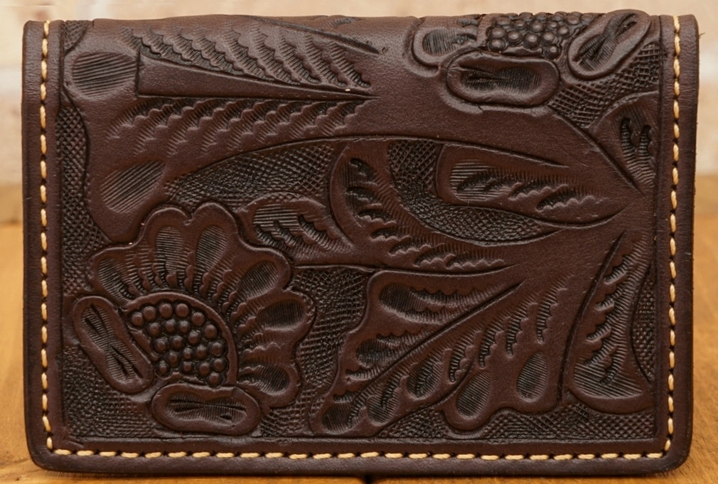 (֥륢륨) RRL ġ 쥶  å ֥饦 Tooled Leather Card Wallet