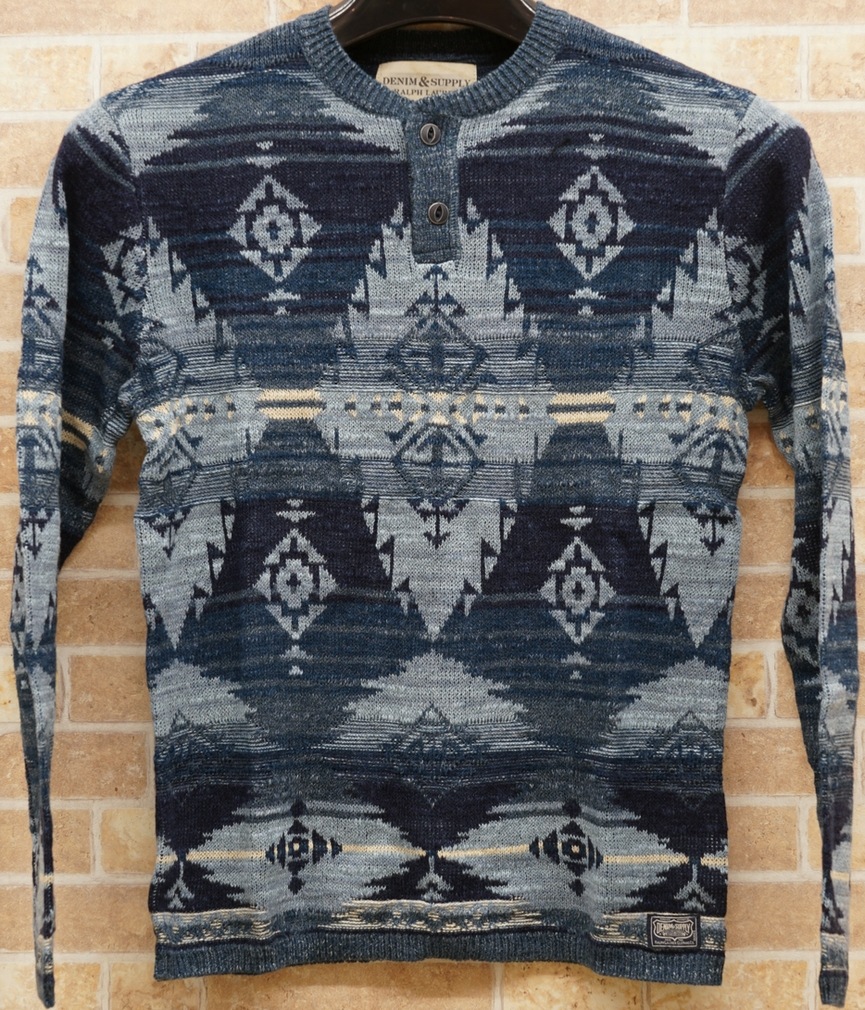 デニム&サプライ ラルフローレン ヘンリーネックニット ネイティブ 民族柄 XL 楽天市場】デニム＆サプライ DENIM＆SUPPLY by Ralph Lauren