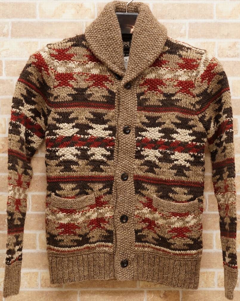 ダブルアールエル) RRL ハンドニット ショール カーディガン メンズ