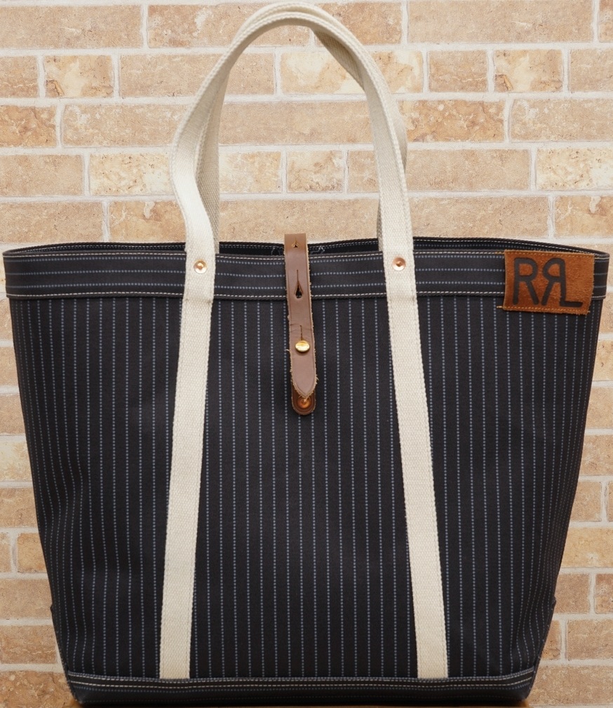 ＲＲＬダブルアールエル　レザートート　ブラック Double RL(RRL) Leather TOTE Bag ダブルアールエル 黒本革