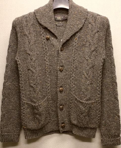 RRL / ダブルアールエル メリノウール × カシミア ショールカラー 
