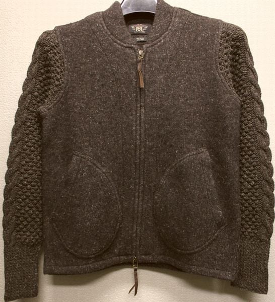 RRL / ダブルアールエル フルジップ ニット ウール×リネン RRL / ダブルアールエル フルジップ ニット ウール×リネン