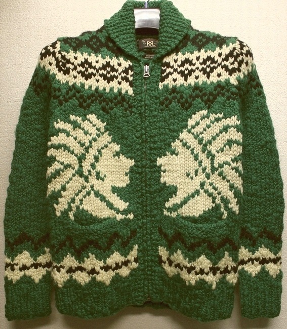 ☆超希少品 XS☆ RRL / ダブルアールエル ハンドニット カウチン