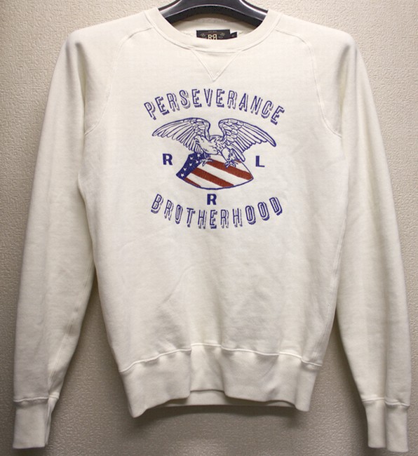 RRL スウェット XS RRL インディゴ プリント スウェットXS （Sサイズの