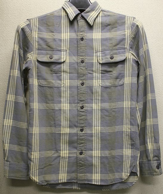 RRL / ダブルアールエル チェック ワークシャツ メタルボタン ブルー
