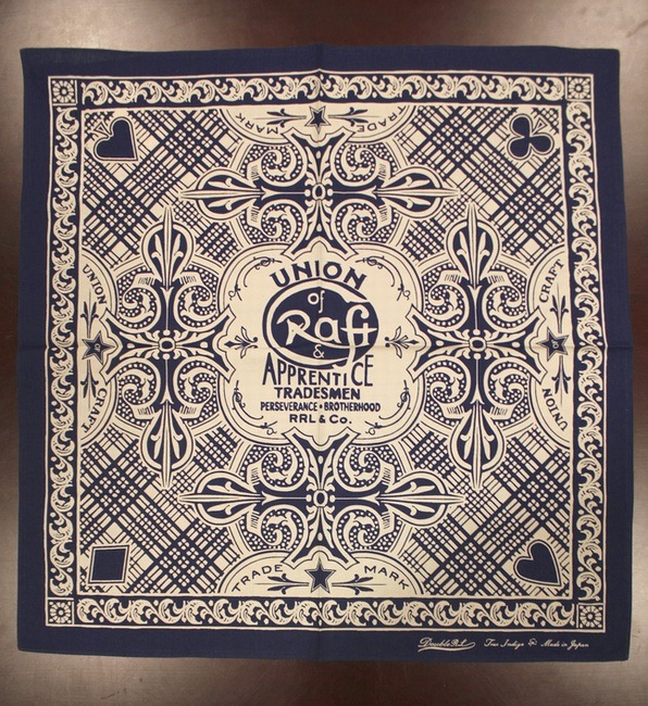 ダブルアールエル　インディゴ　バンダナ RRL Craftsman Indigo Bandana ダブルアールエル インディゴ