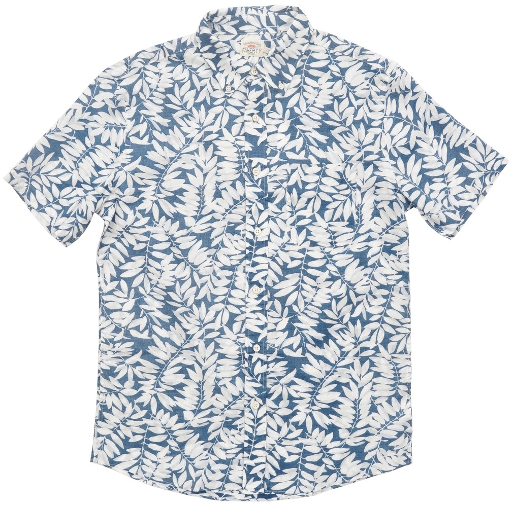 FAHERTY BRAND (�ե���ƥ� �֥���) Playa �ܥ��˥���ץ��� Ⱦµ ����� �ե����ǥ� �֥롼 ��� Faded Blue Botanical
