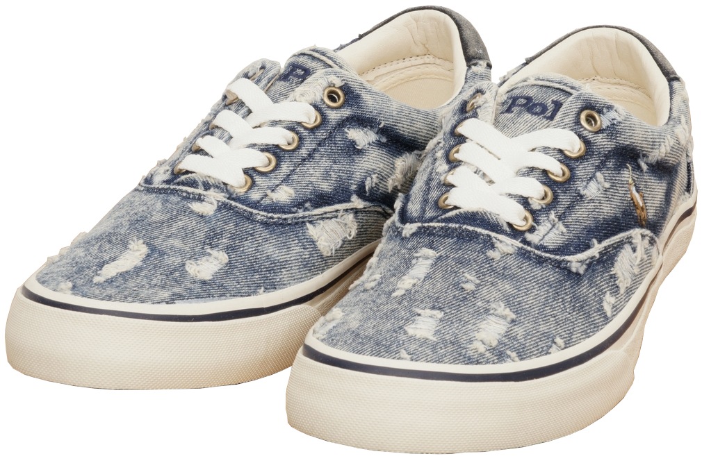 ラルフローレン Ralph Lauren Thorton デニム スニーカー ブルー メンズ Washed Denim Sneaker ラルフローレン アクセ バッグ等 Garyu ラルフローレン Rrl通販サイト