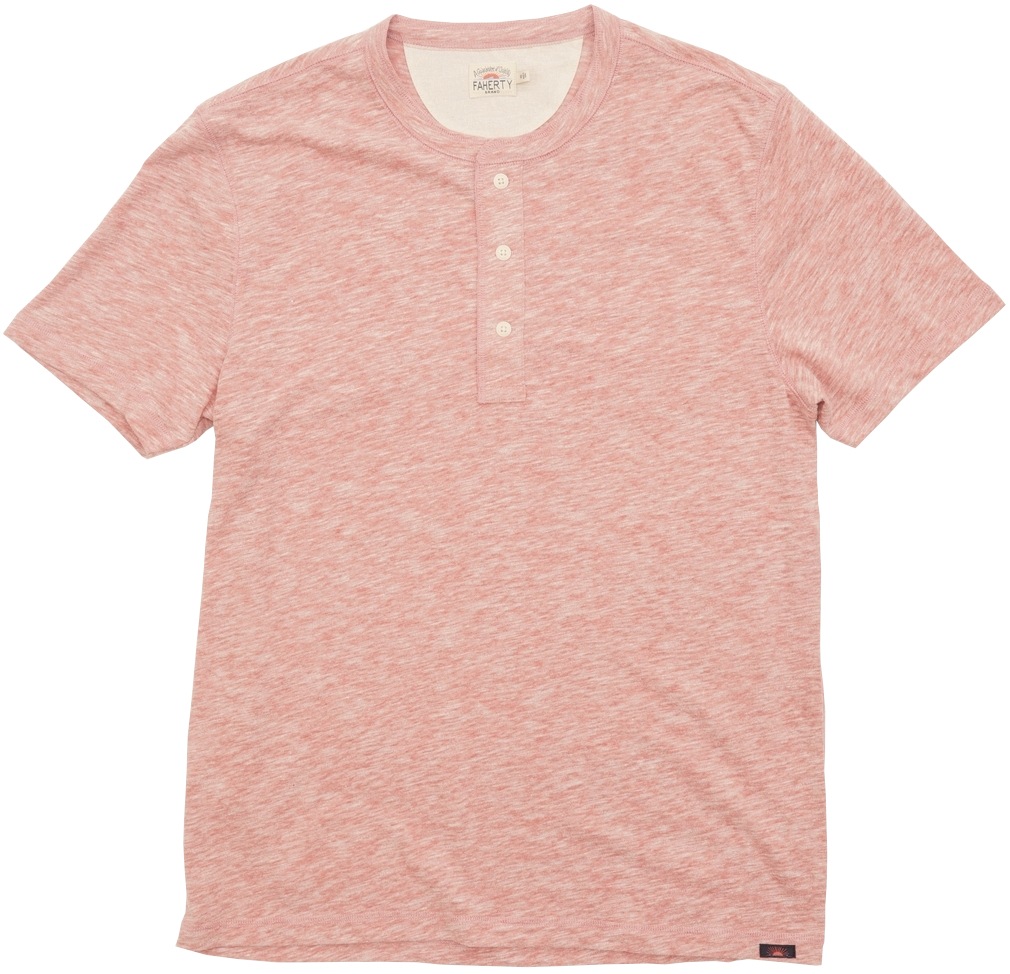 FAHERTY BRAND (եƥ ֥) Ⱦµ إ꡼ ߤå ŷܥ  Short Sleeve Heather Henley Venice Red