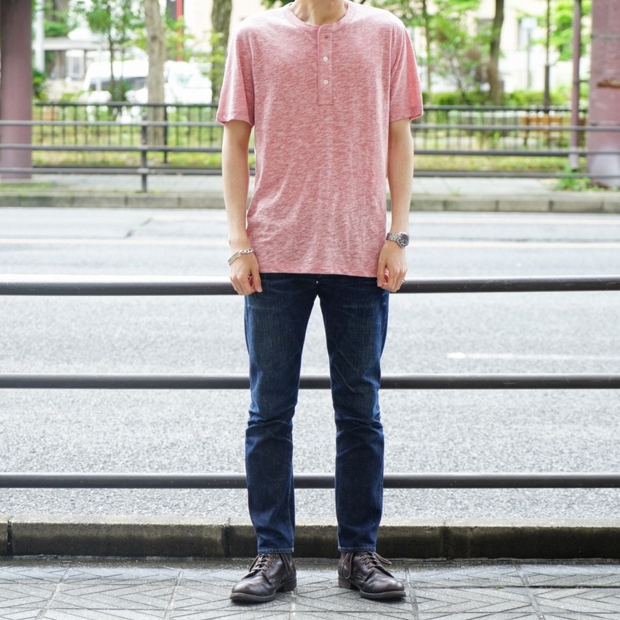 FAHERTY BRAND (եƥ ֥) Ⱦµ إ꡼ ߤå ŷܥ  Short Sleeve Heather Henley Venice Red