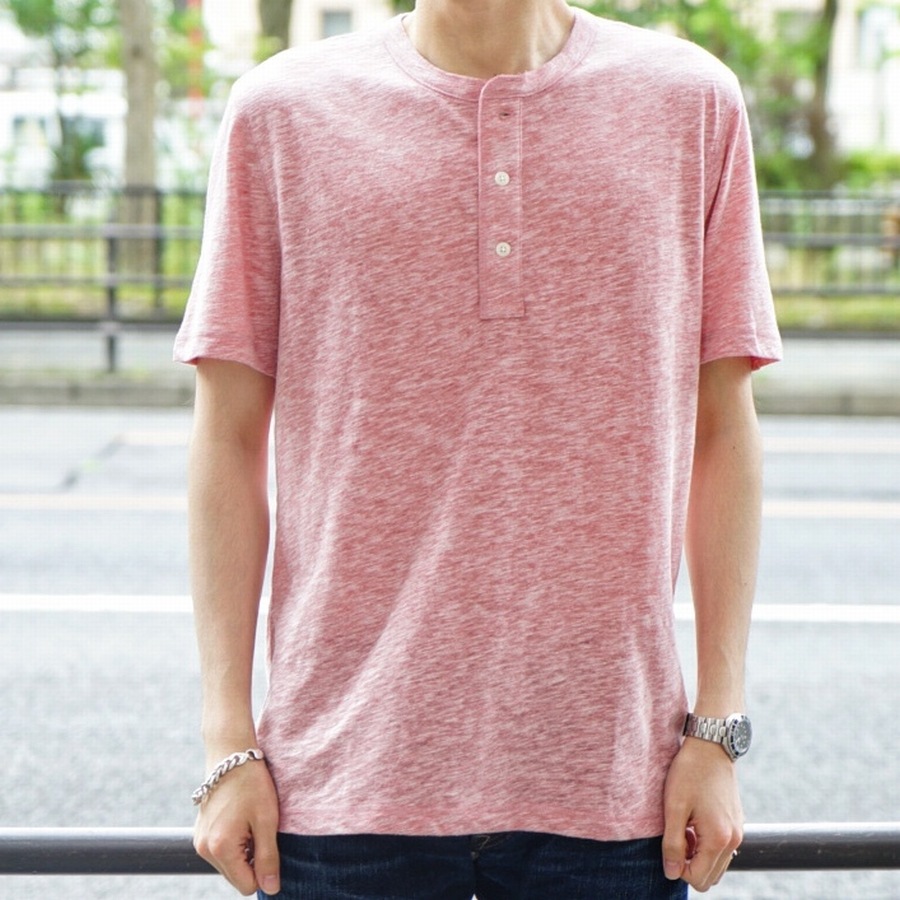 FAHERTY BRAND (եƥ ֥) Ⱦµ إ꡼ ߤå ŷܥ  Short Sleeve Heather Henley Venice Red