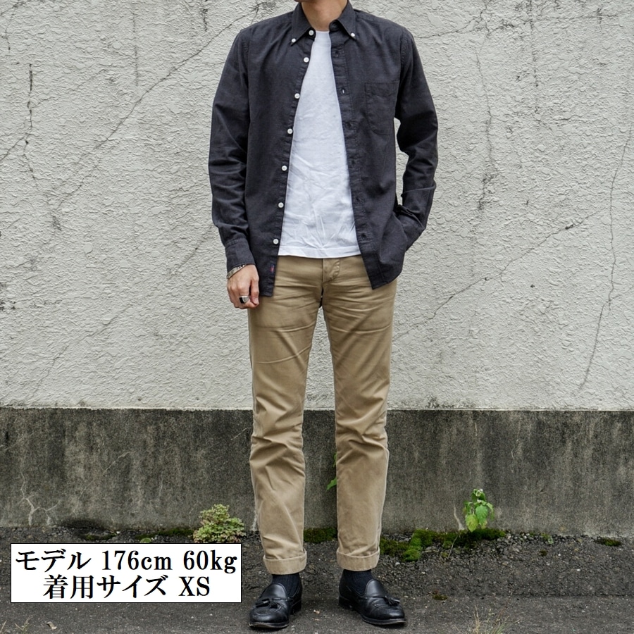 FAHERTY BRAND (�ե���ƥ� �֥���) ���å����ե����� �ܥ�������� ����� �֥�å� ���ȥ�å� ��� Stretch Oxford Shirt Washed Black