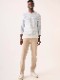 FAHERTY BRAND (�ե���ƥ� �֥���) ��С����֥� �饤�ȥ������� �ե����ƥ꡼ ���롼�ͥå� �������å� �ۥ磻�� x �֥롼 Reverse French Terry Crewneck