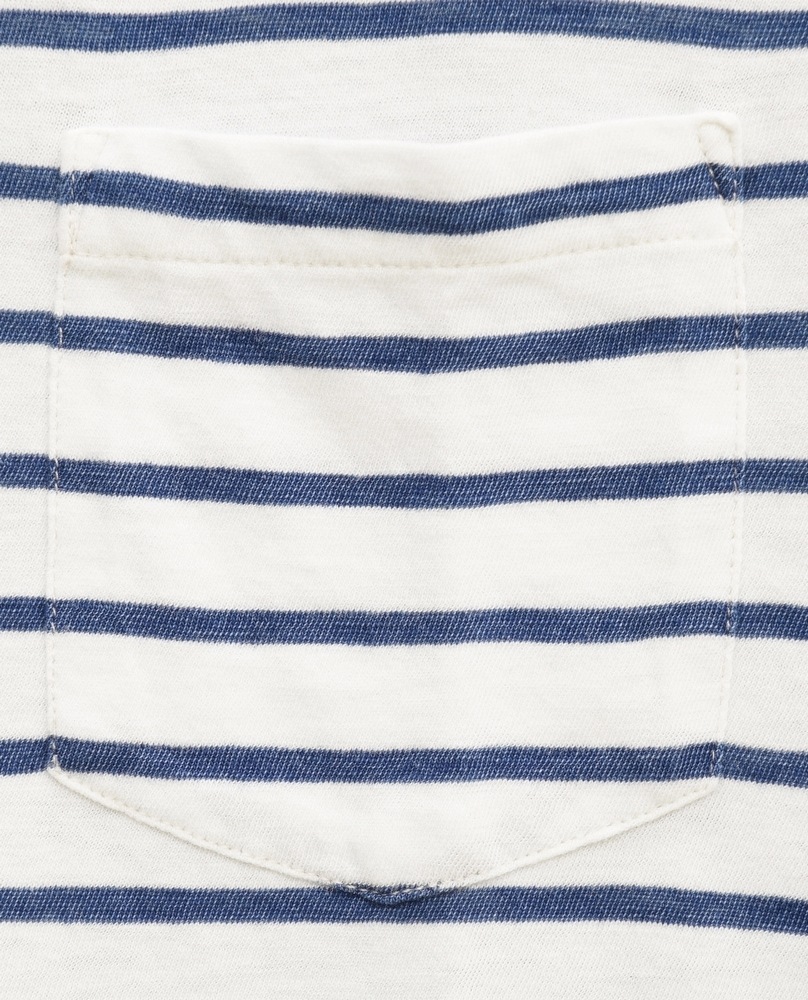 FAHERTY BRAND (�ե���ƥ� �֥���) �������� �ܡ����� �ݥ��å� T����� �ۥ磻�� ��� Breton Stripe Tee