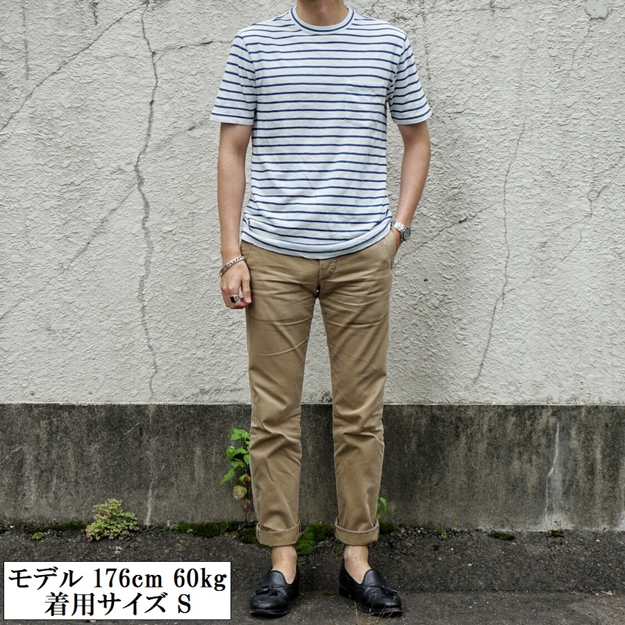 FAHERTY BRAND (�ե���ƥ� �֥���) �������� �ܡ����� �ݥ��å� T����� �ۥ磻�� ��� Breton Stripe Tee