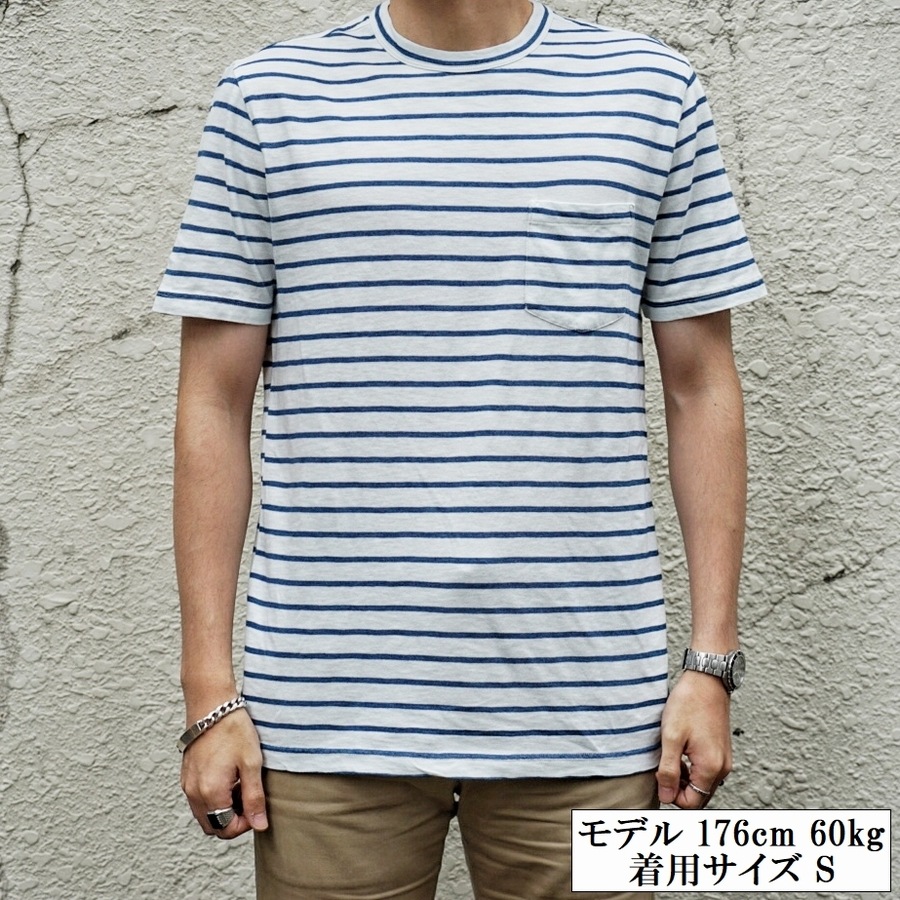 FAHERTY BRAND (�ե���ƥ� �֥���) �������� �ܡ����� �ݥ��å� T����� �ۥ磻�� ��� Breton Stripe Tee