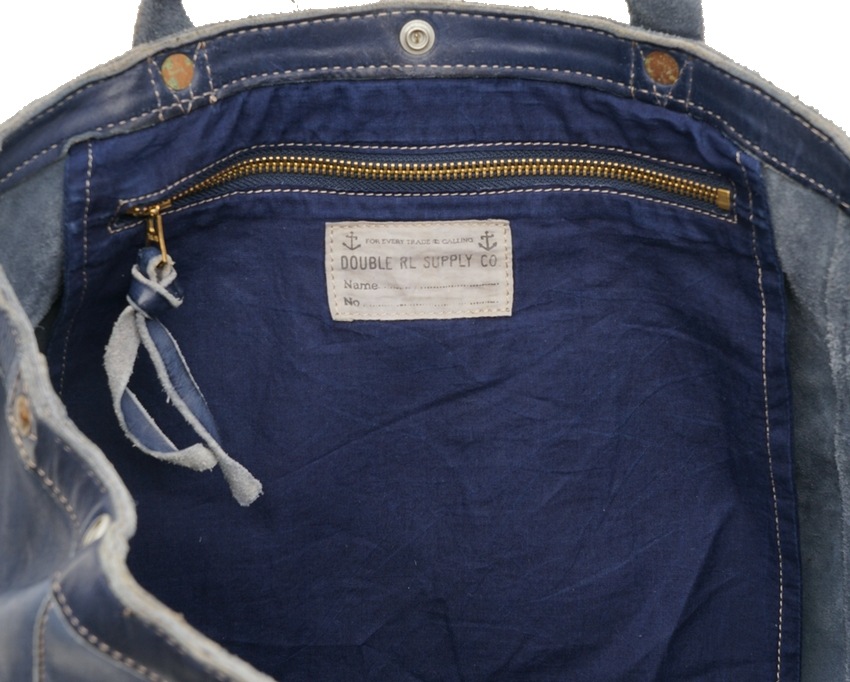 (���֥륢���륨��) RRL �������� �����ꥢ��쥶�� ����ǥ��� �ȡ��� �Хå� Indigo Dyed Leather Tote