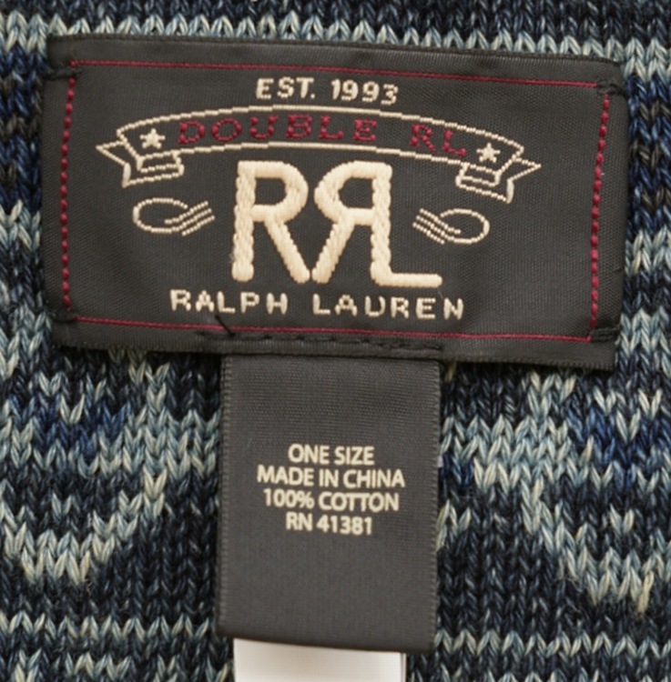 (���֥륢���륨��) RRL �������� �ե��������� �������� ����ǥ��� ��� Fair Isle Knit Scarf