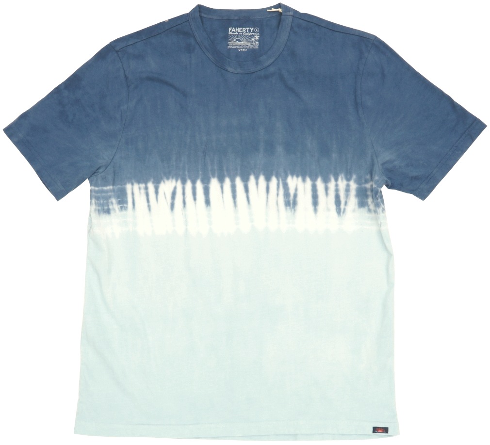 FAHERTY BRAND (�ե���ƥ� �֥���) �������ȥ��� �������� �������˥å����åȥ� T����� �֥롼 ��� Tie-Dye Tee