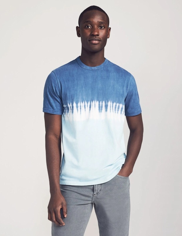 FAHERTY BRAND (�ե���ƥ� �֥���) �������ȥ��� �������� �������˥å����åȥ� T����� �֥롼 ��� Tie-Dye Tee