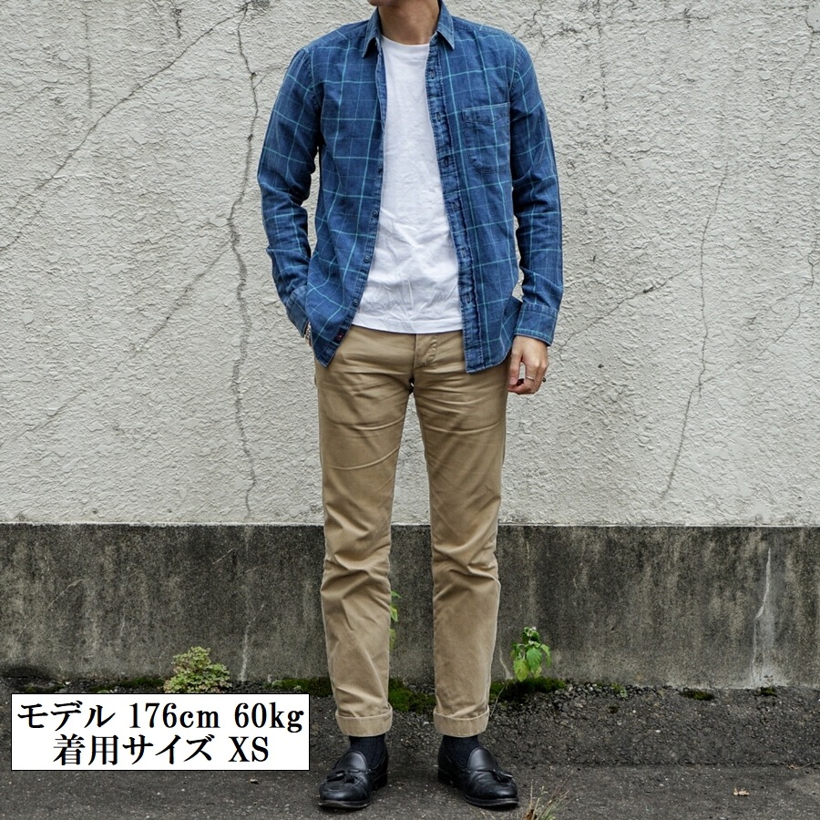 FAHERTY BRAND (�ե���ƥ� �֥���) ����ǥ��� ������ɥ��ڡ��� �����å� ����� �֥롼 ��� Cotton Indigo Windowpane Blue