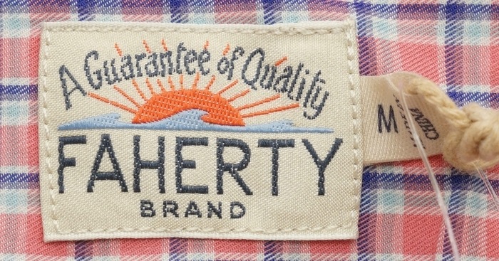 FAHERTY BRAND (�ե���ƥ� �֥���) Laguna �ܥ�������� ����� ������ x �֥롼 ��� Button Down Shirt