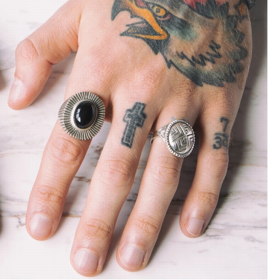 LHN Jewelry(륨 奨꡼) ƹ ϥɥᥤ Byron   x ˥  ˥å Brass onyx ring