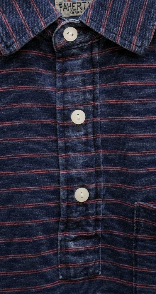 FAHERTY BRAND (�ե���ƥ� �֥���) �������� ����ǥ��� �ݥ������ �����������å��� ��åɥܡ����� ��� Indigo Polo