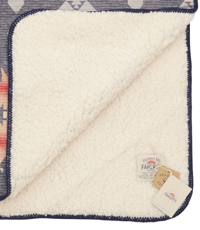 FAHERTY BRAND (ファリティ ブランド) オーガニックコットン Sherpa ブランケット ネイティブ柄 Mojave