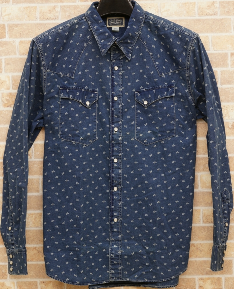 【RRL】 Indigo Denim Western Shirt デニム シャツ RRL | Washed Denim Western Shirt