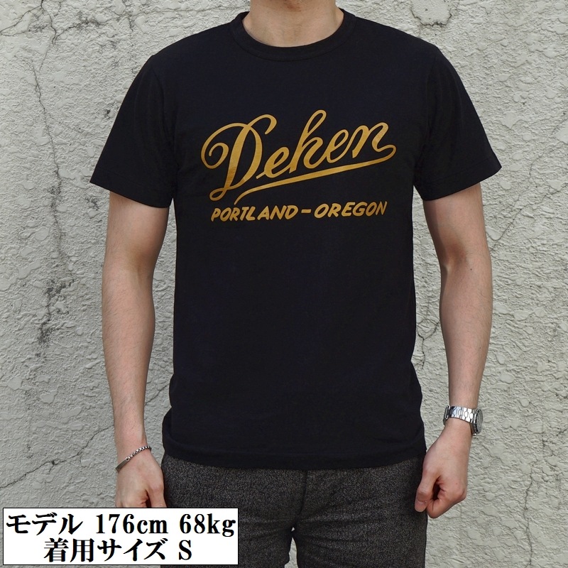 Dehen 1920(ǡإ) ꥫ ơ ٥ T ֥å  Vintage Label Tee Black