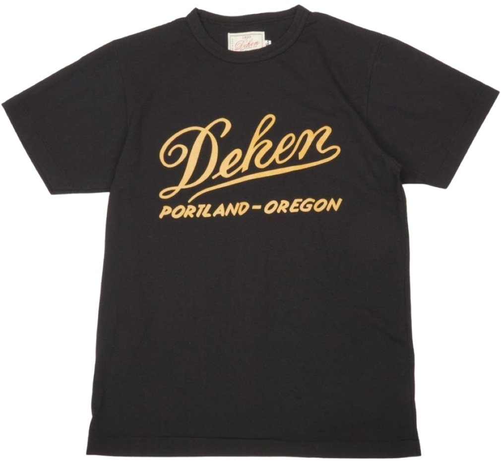 Dehen 1920(ǡإ) ꥫ ơ ٥ T ֥å  Vintage Label Tee Black
