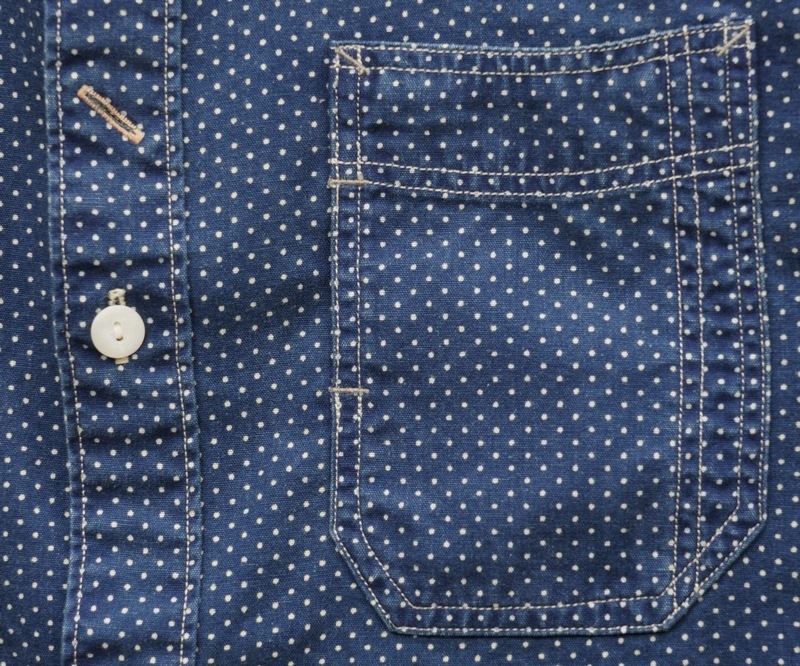 (���֥륢���륨��) RRL �������� �ݥ륫�ɥå� �������� ����ǥ��� Indigo Polka-Dot Workshirt ���