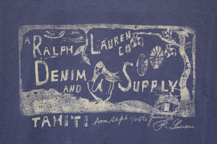 ���ե������ Denim&Supply �ǥ˥�����ץ饤 ���ҥ� ���� �ץ��� �ԥ���� �֥롼 S